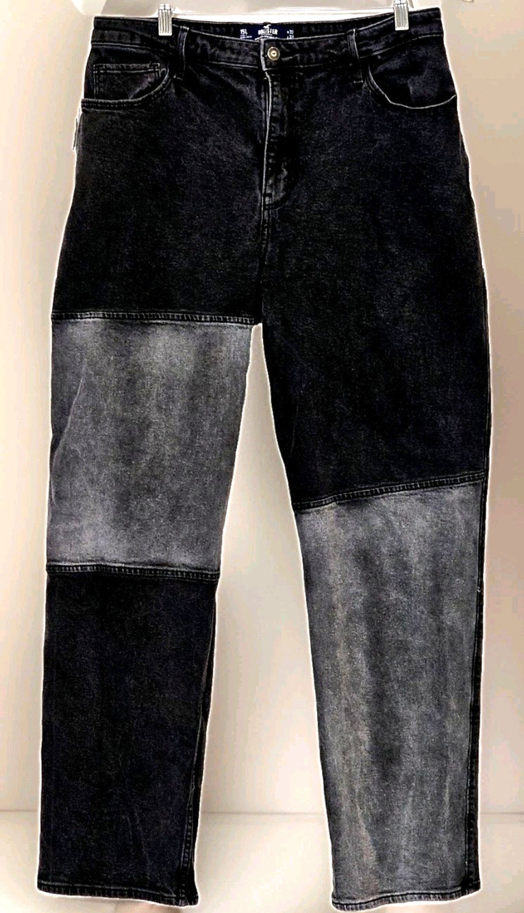 Hollister Ultra High Rise Dad Jeans Women's 15L Vintage Stretch 32x30 Black Grey